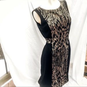 Trendy Zebra Panel Cocktail-Sequin Mini Dress